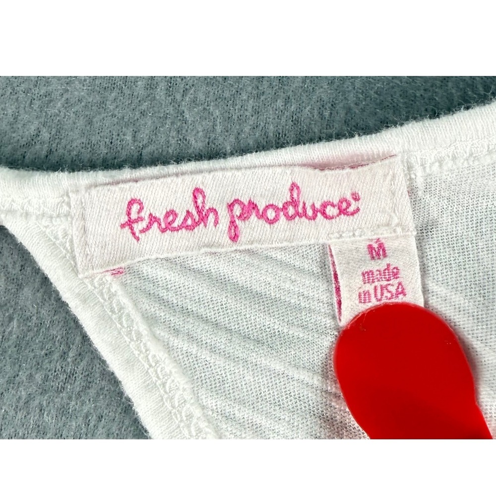 Vintage Fresh Produce Chloe Tank Top Women's M White Cotton USA Y2K 90s Summer - Picture 3 of 6